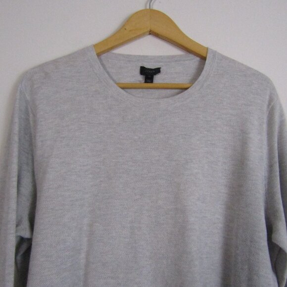 J Crew Men's Thermal Top Gray Medium Minimalist Capsule Wardrobe Preppy Casual - Picture 3 of 10